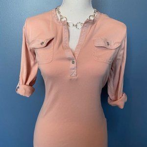 Pink 3/4 Sleeve Ralph Lauren T-Shirt
